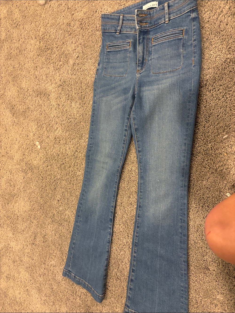 LOFT Light Blue High-Rise Flare Jeans